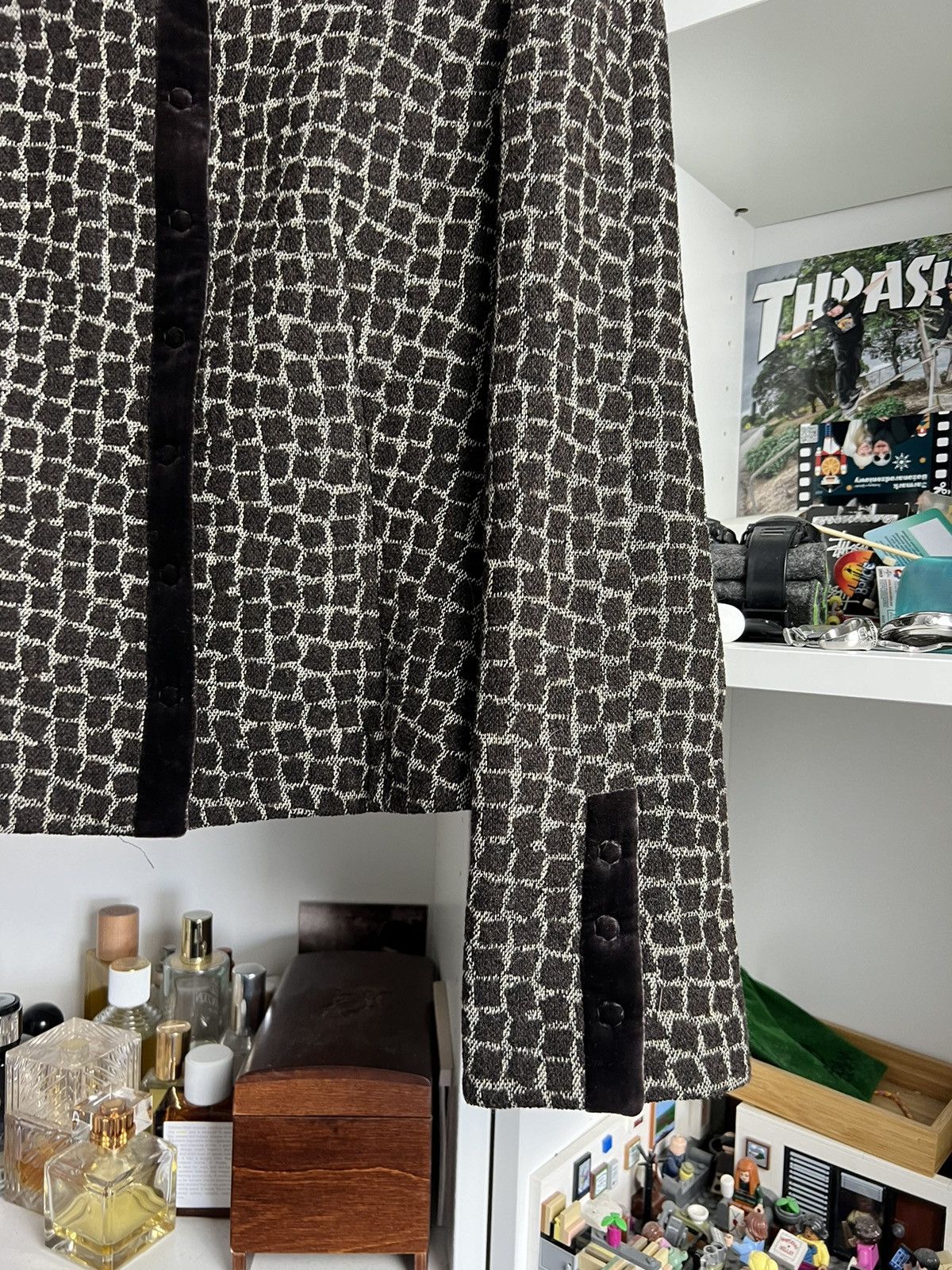 Armani Collezioni × Designer × Vintage Vintage Armani Collezioni wool cropped blazer jacket S luxury Size S / US 4 / IT 40 - 3 Thumbnail