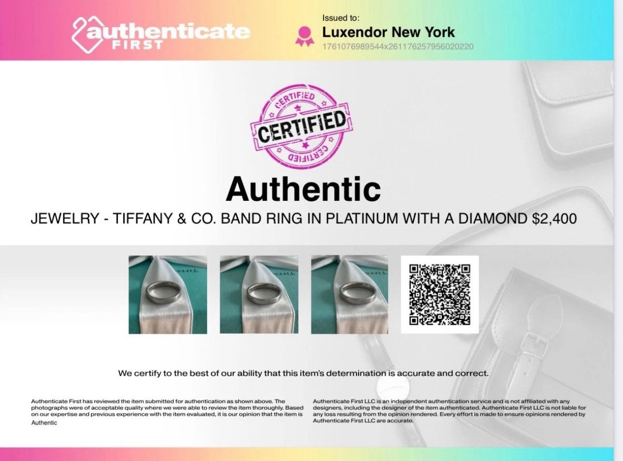 Tiffany & Co. Tiffany & Co. Band Ring in Platinum Diamond 5.5 NEW $2400 Size ONE SIZE - 7 Thumbnail