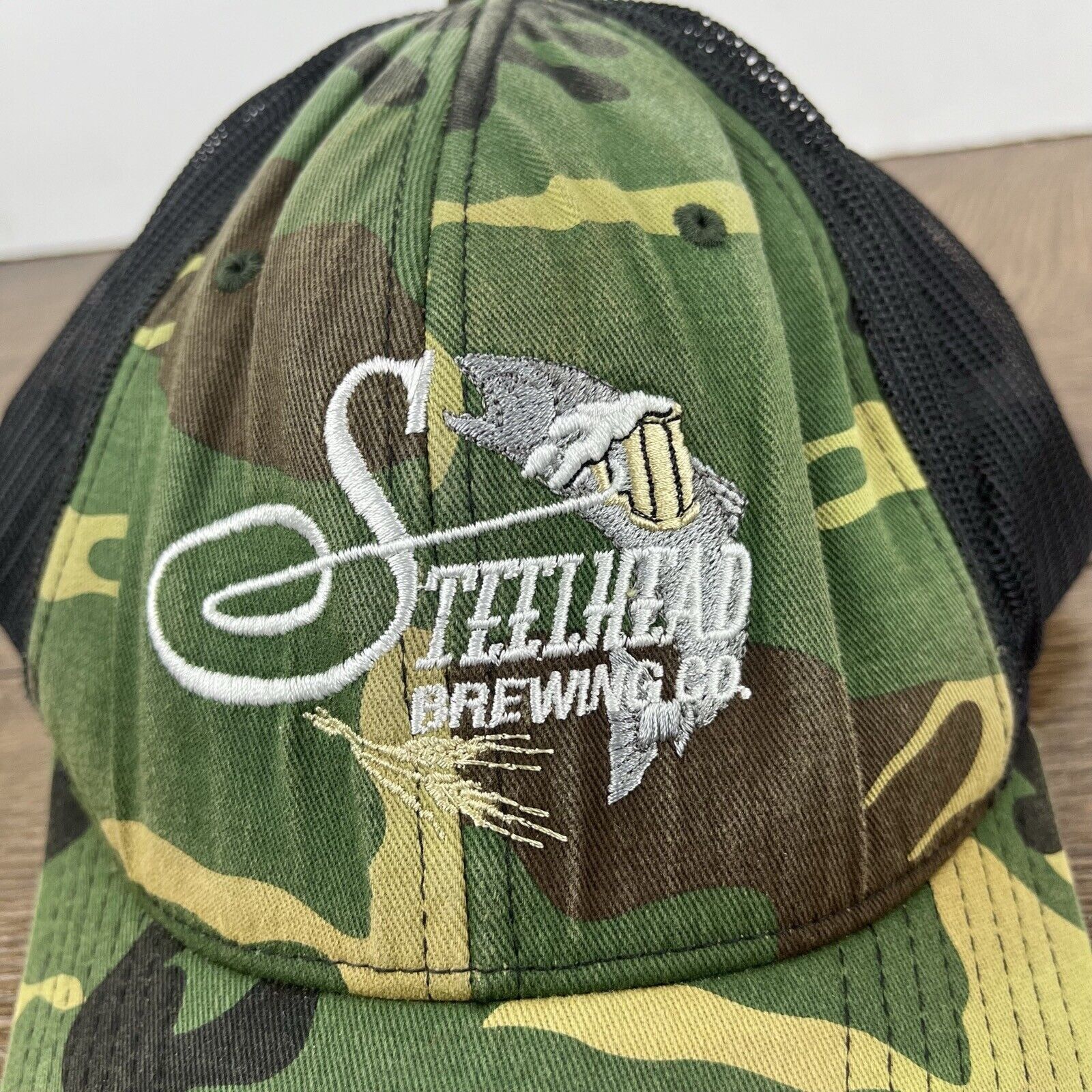 Other Steelhead Brewing Hat Adjustable Hat Camo Adjustable Hat Gre Size ONE SIZE - 8 Thumbnail
