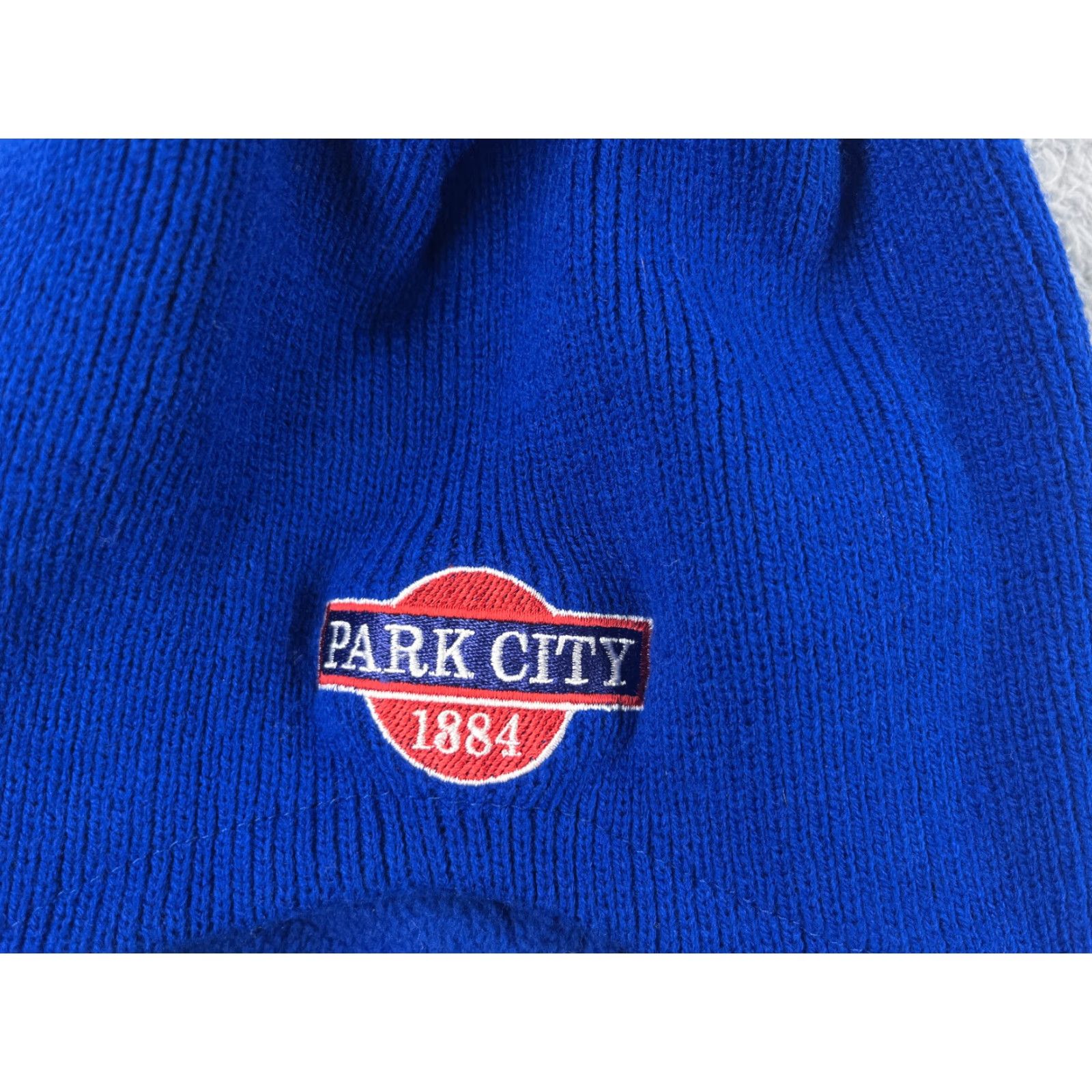 Vintage Park City 1884 Beanie Toque Adult One Size Blue Ear Flaps Knit Acrylic Utah Size US M / EU 48-50 / 2 - 2 Thumbnail