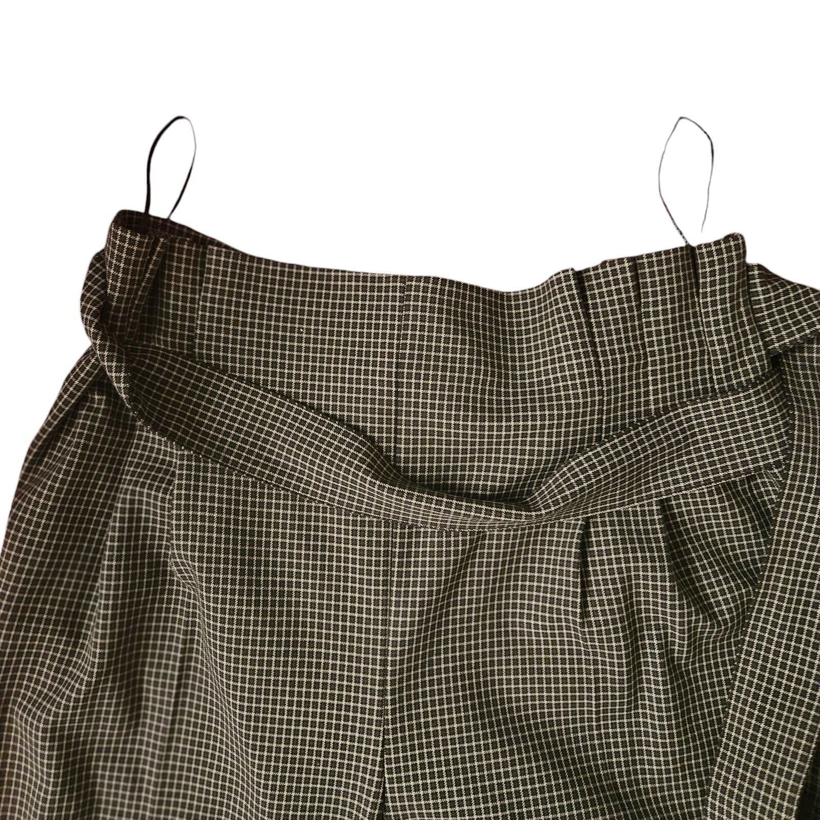 Zara Zara Womens Checkered High-Waisted Pants Size X-Large Size 40" / US 18 - 2 Thumbnail