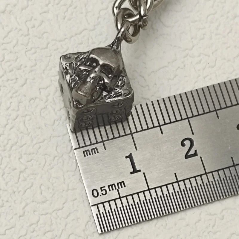 Vintage Retro Dice Skull Pants Chain Ghost Head Size ONE SIZE - 4 Thumbnail