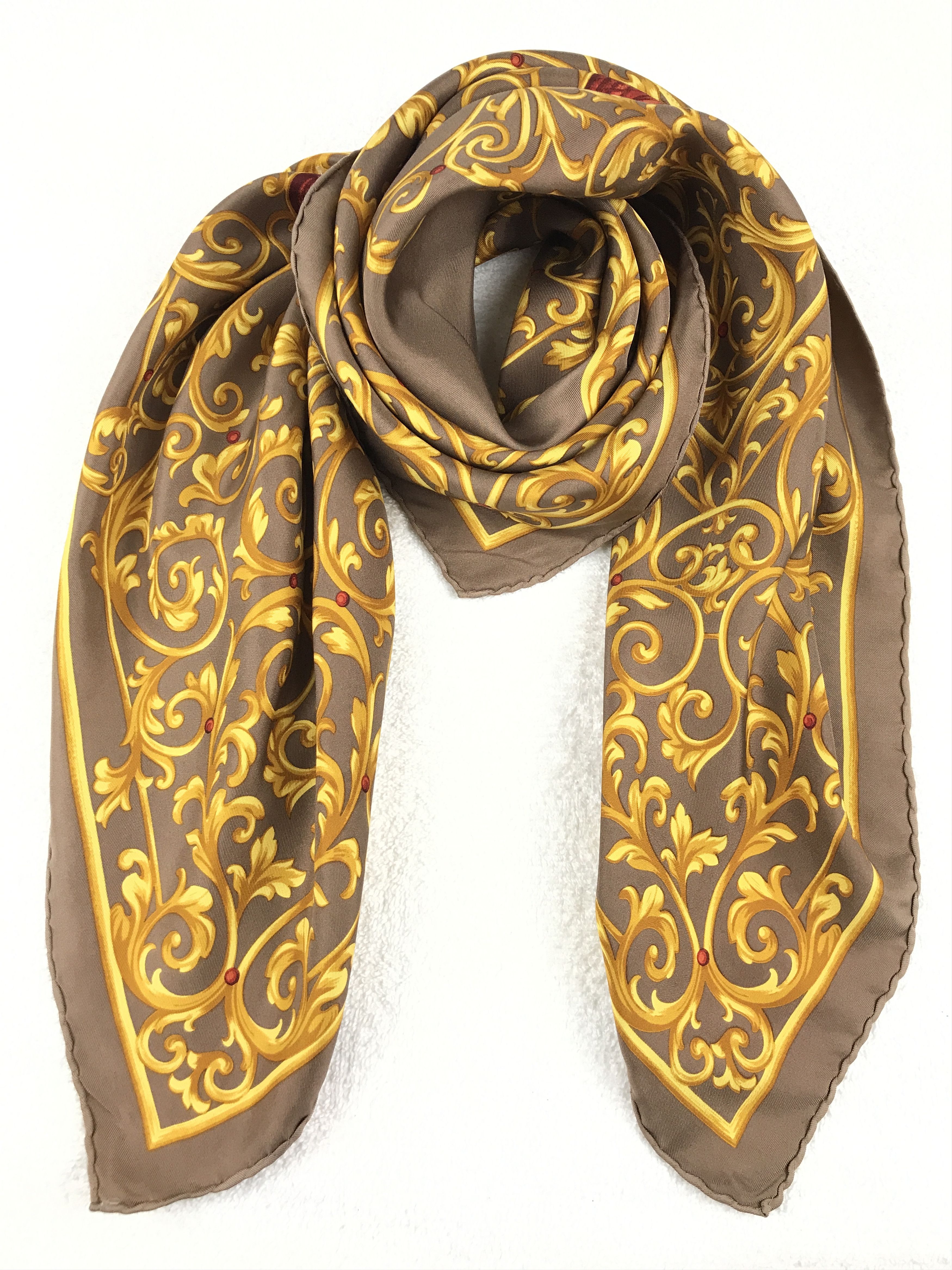 Vintage Nina Ricci Baroque Silk Scarf