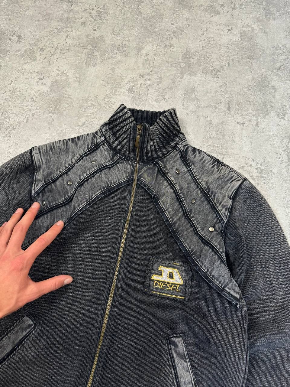 Diesel RARE Vintage Diesel Avant Garde Knit Zip Sweater Size M Size US M / EU 48-50 / 2 - 6 Thumbnail