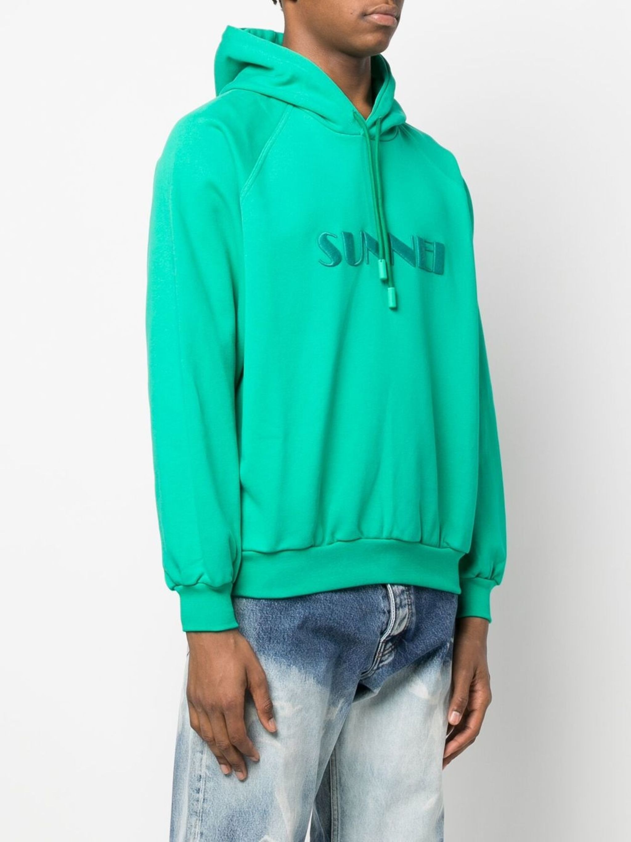 Sunnei o1mle0424 Embroidered Hoodie in Green Size US S / EU 44-46 / 1 - 4 Thumbnail