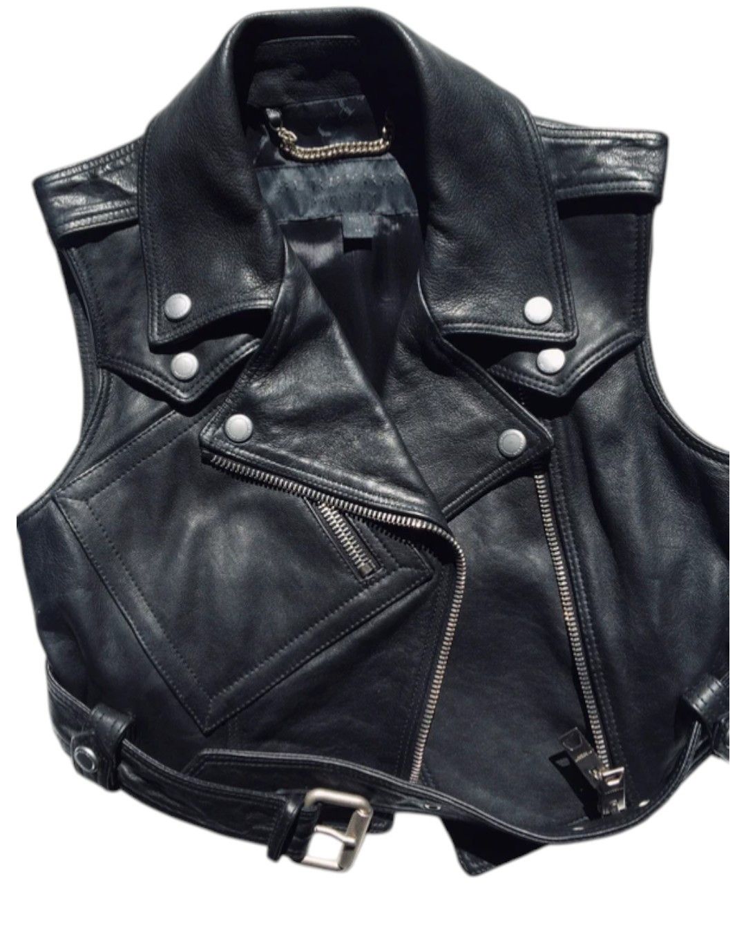 Burberry Prorsum RARE PRORSUM LEATHER VEST BY CHRISTOPHER BAILEY Size XS / US 0-2 / IT 36-38 - 3 Thumbnail