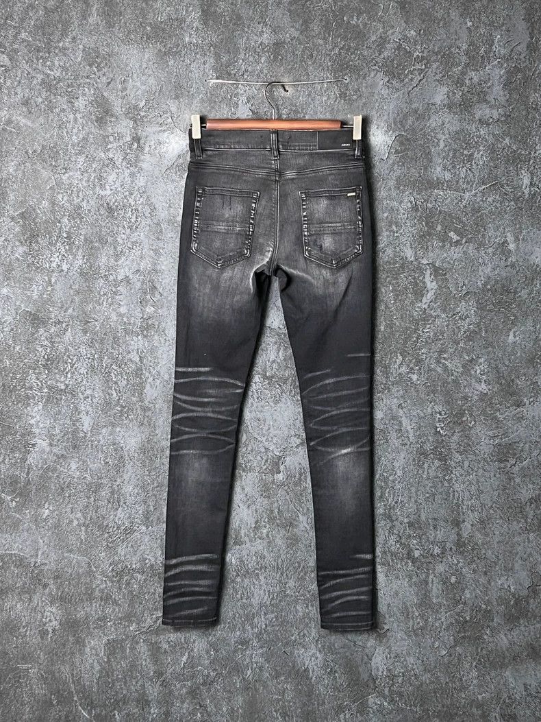 Amiri Amiri black and gray holey jeans Size US 30 / EU 46 - 2 Thumbnail