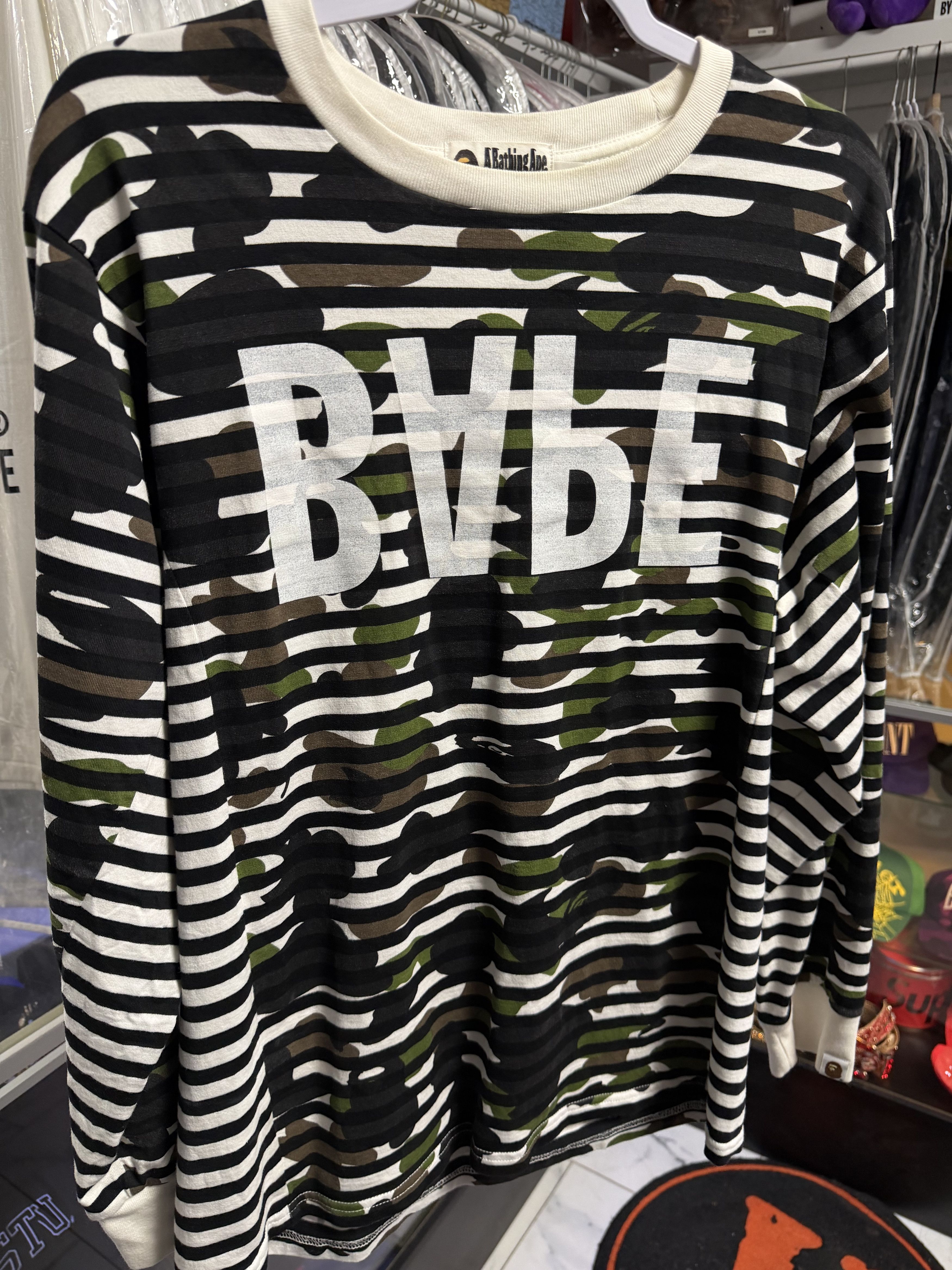 Bape Bape Striped Longsleeve Size Medium Gently Worn Camo Size US M / EU 48-50 / 2 - 1 Thumbnail