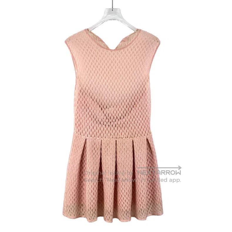 Dior Dior Light pink hollow embroidery round-neck sleeveless kn Size XS / US 0-2 / IT 36-38 - 1 Thumbnail