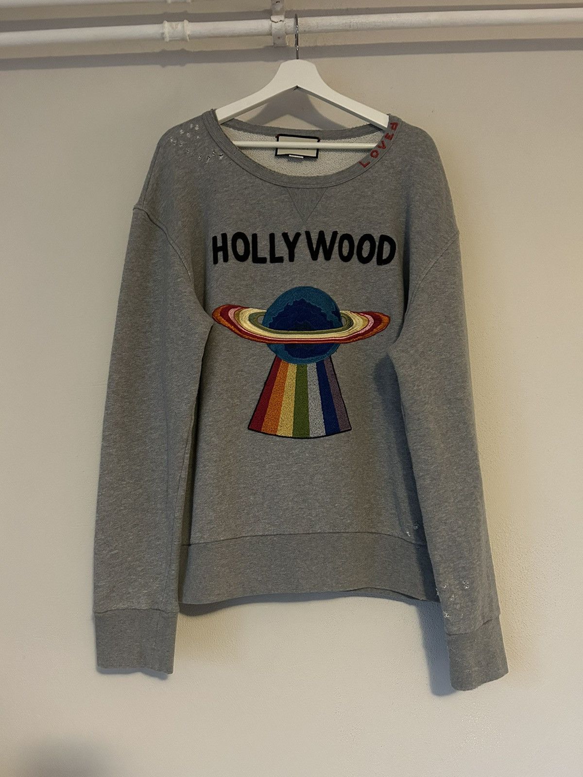 image of Gucci 'hollywood' Ufo Sweatshirt in Grey, Men's (Size XL)