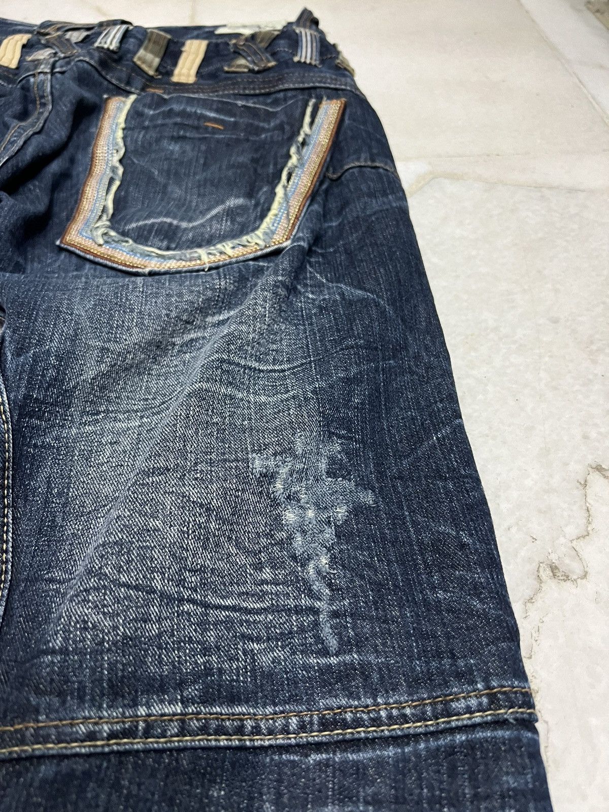 If Six Was Nine × Japanese Brand 🌈DOUBLE WAIST🌈VINTAGE DOMINATE HANDCRAFTED WASHED JEANS Size US 31 - 9 Thumbnail