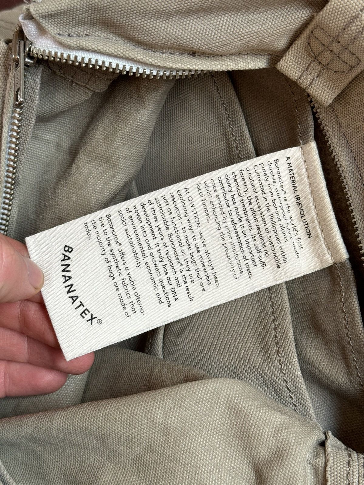 Japanese Brand × QWSTION QWSTION Bananatex laptop nylon/leather square backpack bag Size ONE SIZE - 8 Thumbnail