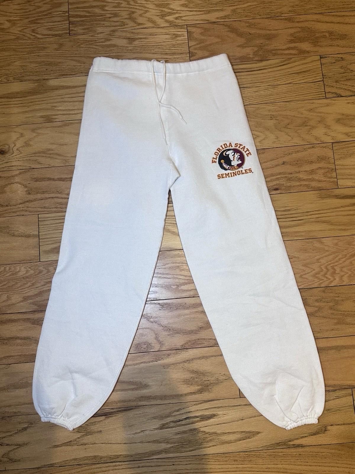 Soffe Vintage 90s Florida STATE SEMINOLES Sweatpants White Sweats Size US M / EU 48-50 / 2 - 1 Thumbnail