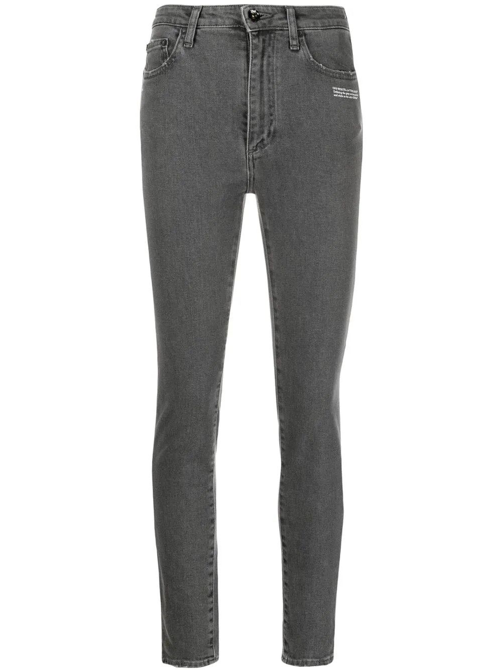 Off-White o1y1225 Denim Pant in Gray Size 26" / US 2 / IT 38 - 1 Thumbnail
