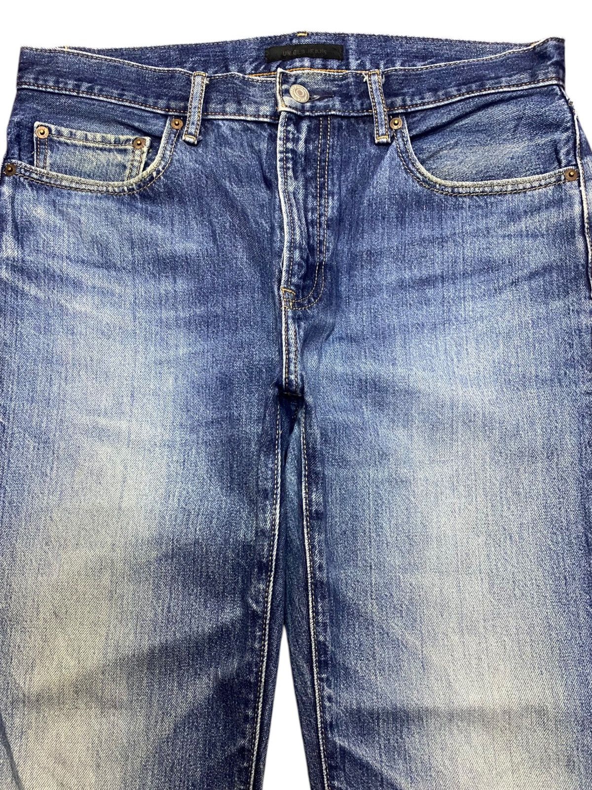 Japanese Brand Vintage Japanese Brands Uniqlo Faded Distressed Loose Jeans Size US 34 / EU 50 - 3 Thumbnail