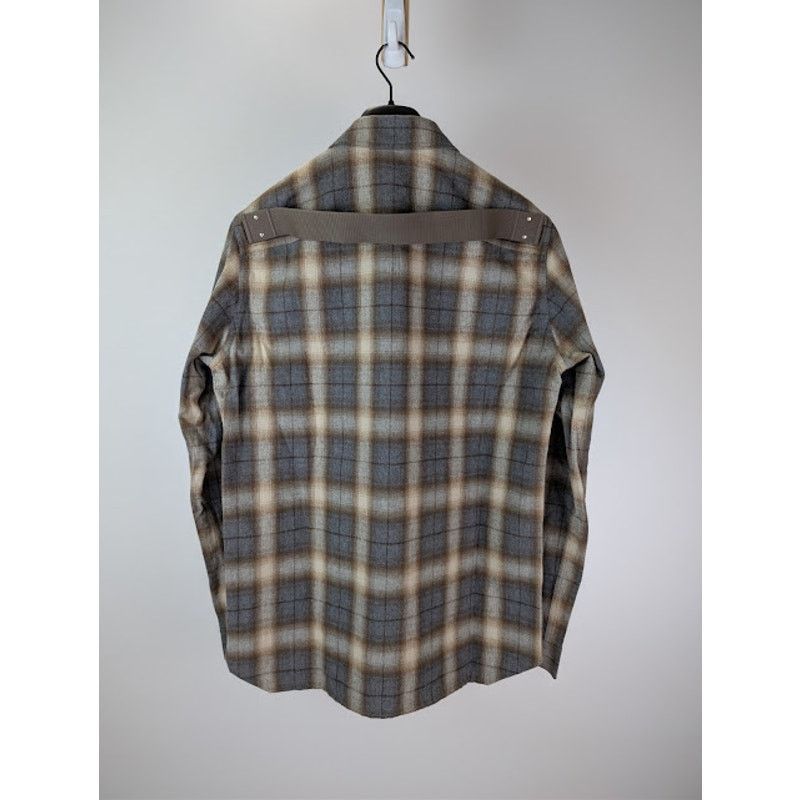 Rick Owens o1rshd1 Plaid Cotton Outershirt in Grey Size US M / EU 48-50 / 2 - 18 Thumbnail
