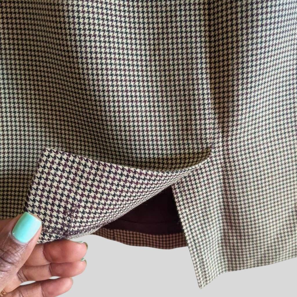 Worthington Worthington Skirt 4P Petite Houndstooth Brown Cream Lined Ca Size 27" / US 4 / IT 40 - 10 Thumbnail