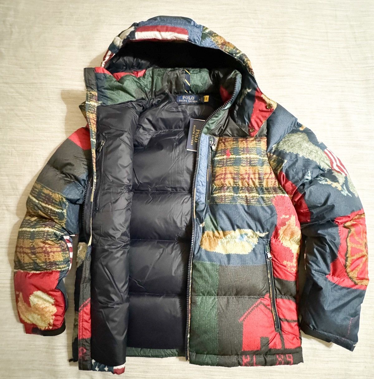 Polo Ralph Lauren Polo Ralph Lauren Americana Flag Patchwork Down Jacket Size US M / EU 48-50 / 2 - 4 Thumbnail