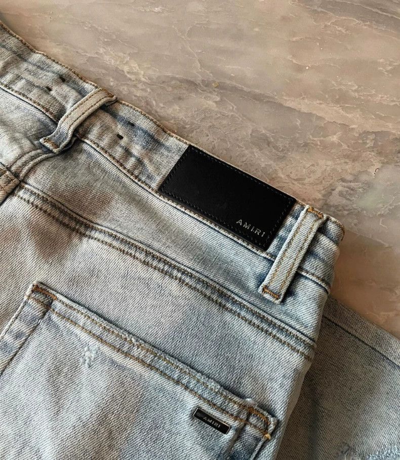 Amiri Amiri limited edition pattern patched blue denim pants Size US 29 - 4 Thumbnail