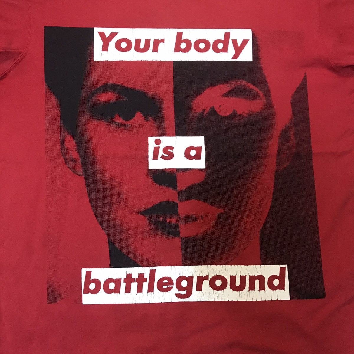 Barbara Kruger × Japanese Brand BARBARA KRUGER YOUR BODY IS A BATTLEGROUND RARE TEE Size L / US 10 / IT 46 - 2 Thumbnail