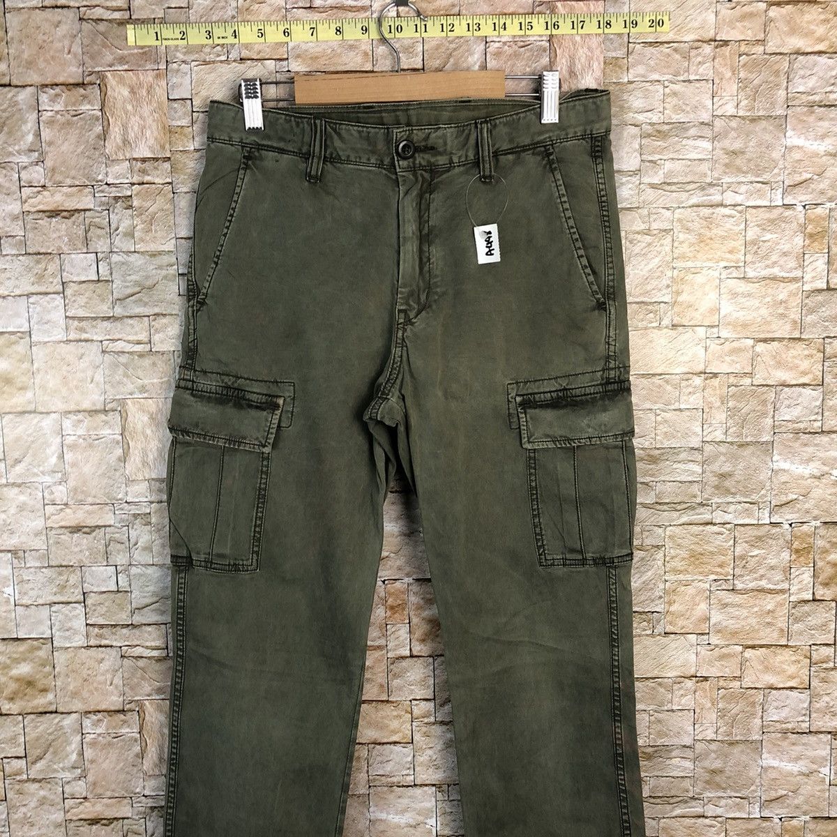 Faded Glory Uniqlo Green Cargo utility japan Multipocket Pants #A448 Size US 29 - 2 Thumbnail