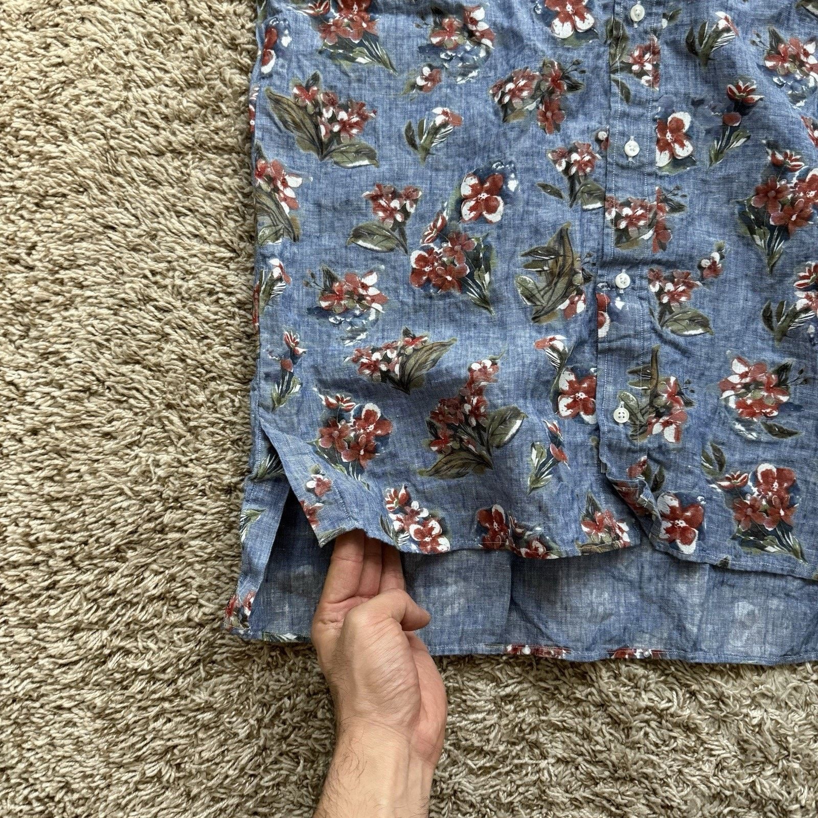 Frank & Eileen Frank & Eileen Linen Rosie Dress Floral Button Down Shirt Size XS / US 0-2 / IT 36-38 - 7 Thumbnail