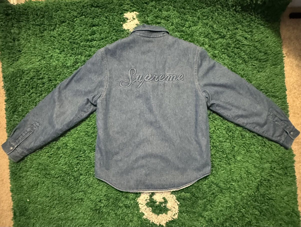 Supreme Supreme Sherpa Lined Denim Shirt Size US M / EU 48-50 / 2 - 6 Thumbnail