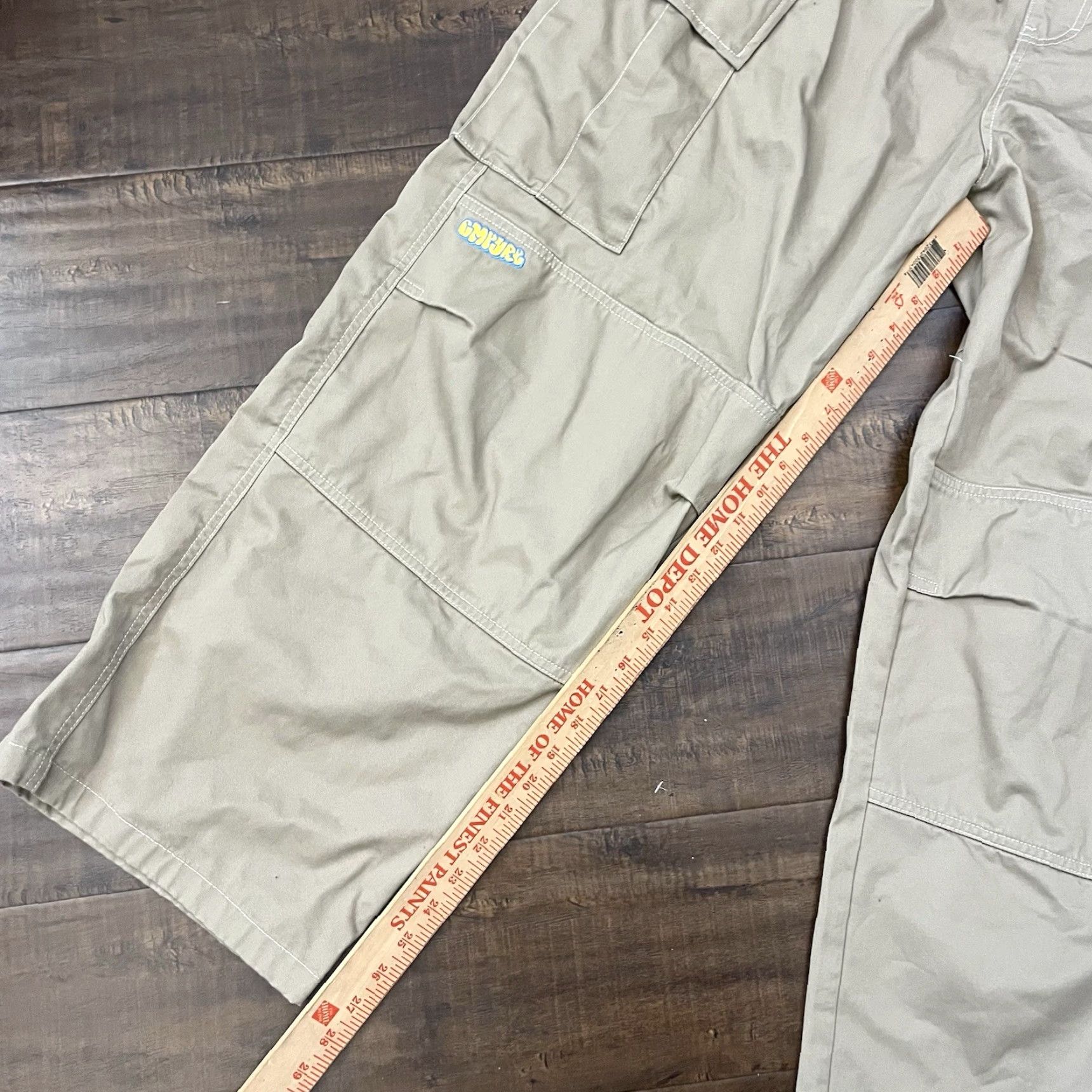 Empyre VINTAGE Empyre Cargo Pants Men 36x28 Baggy Carpenter Double Knee Drawstring Casual Workwear 90s Grunge Denim Size US 36 / EU 52 - 4 Thumbnail