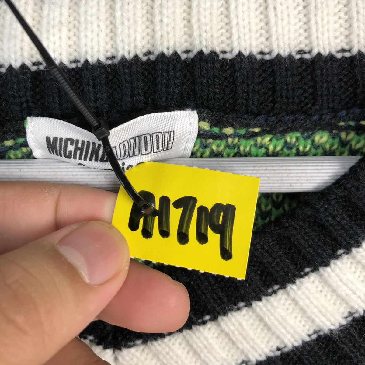 Homespun Knitwear × Michiko Koshino London Michiko London suprise Green checkered Knitwear #A1719 Size M / US 6-8 / IT 42-44 - 9 Thumbnail