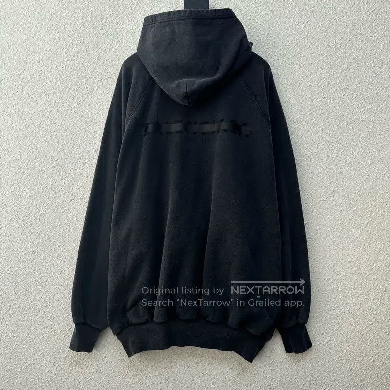 Balenciaga Balenciaga Struck-through tape logo washed grey hoodie Size US S / EU 44-46 / 1 - 2 Thumbnail