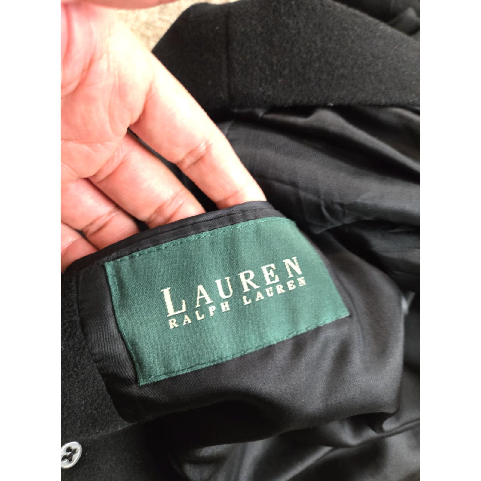 Ralph Lauren VINTAGE Lauren Ralph Lauren Overcoat Mens 42R Black Wool Button Up Coat Size US XS / EU 42 / 0 - 6 Thumbnail