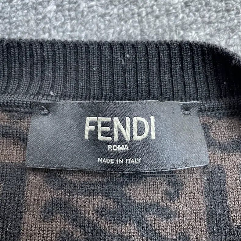 Fendi Fendi Double F full print sweater/black/wool fabric Size US S / EU 44-46 / 1 - 4 Thumbnail