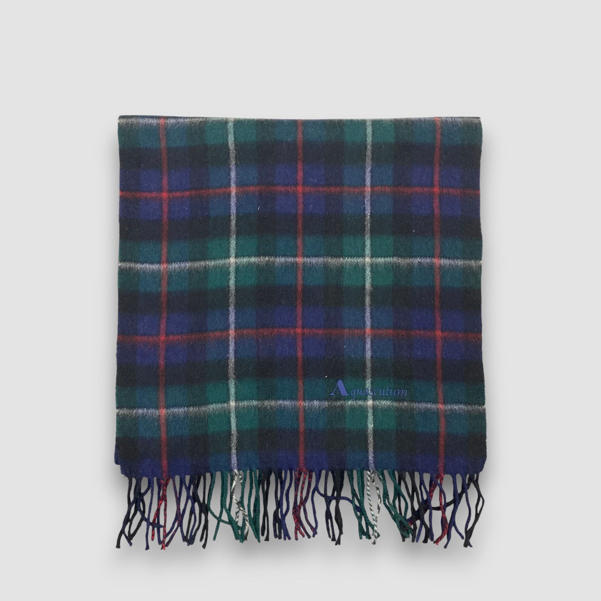Aquascutum Vintage Aquascutum Scarf Muffler Wool Plaid Winter Scarves Size ONE SIZE - 2 Thumbnail