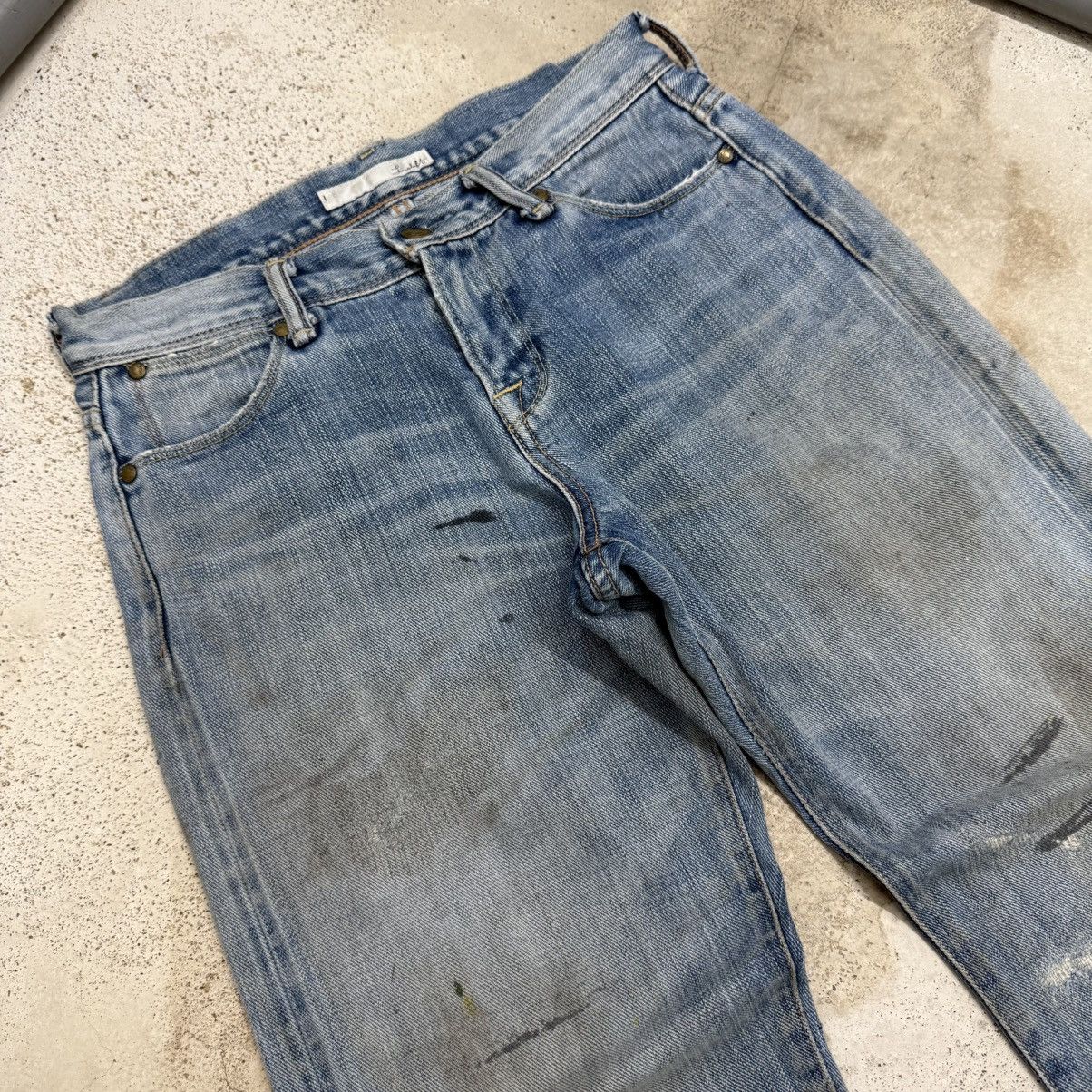Japanese Brand Japanese Distressed Paint Splitter Dirty Denim Pants Size 27" / US 4 / IT 40 - 4 Thumbnail