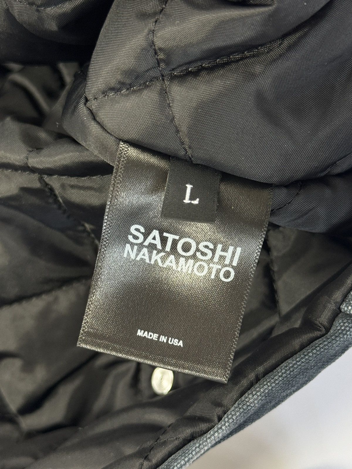 Satoshi Nakamoto LOGO EMBELLISHED OVERSIZED CANVAS JACKET Size US L / EU 52-54 / 3 - 5 Thumbnail