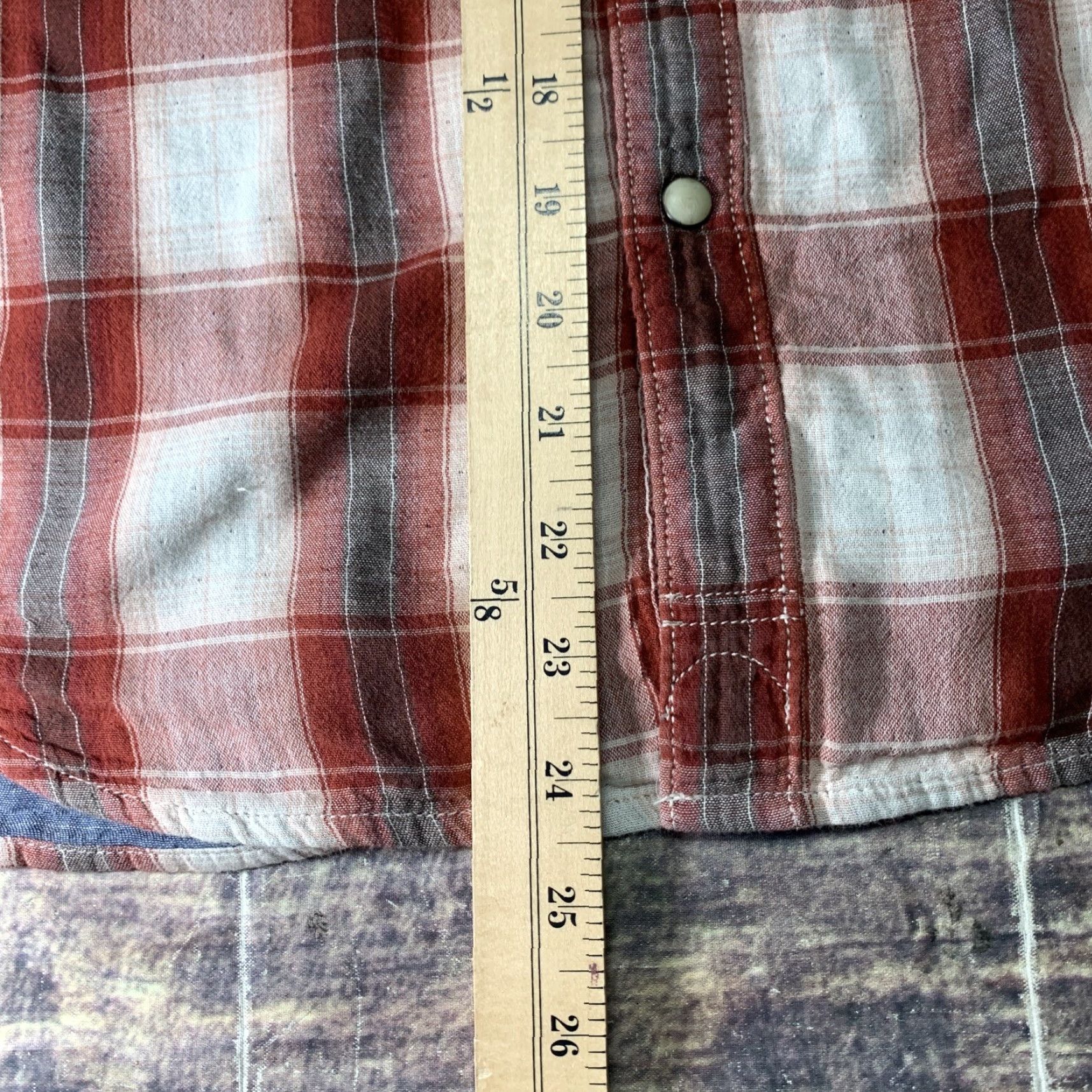Lucky Brand Lucky Brand Mens Shirt Large Red Plaid Snap Button Up Long Sleeve Classic Fit Size US L / EU 52-54 / 3 - 3 Thumbnail
