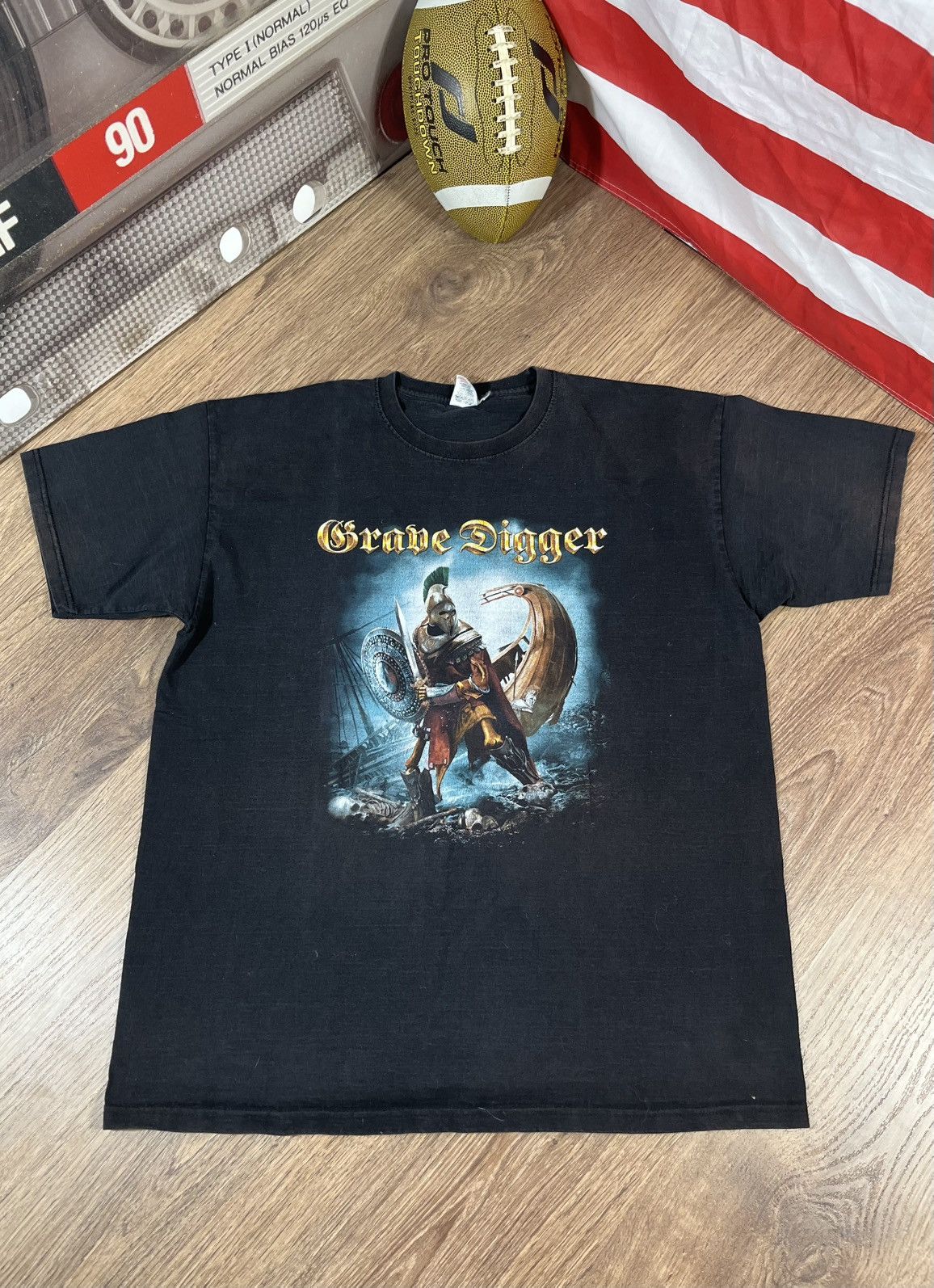 Other Grave Digger Vintage Black Metal Faded T Shirt Size US XL / EU 56 / 4 - 1 Thumbnail