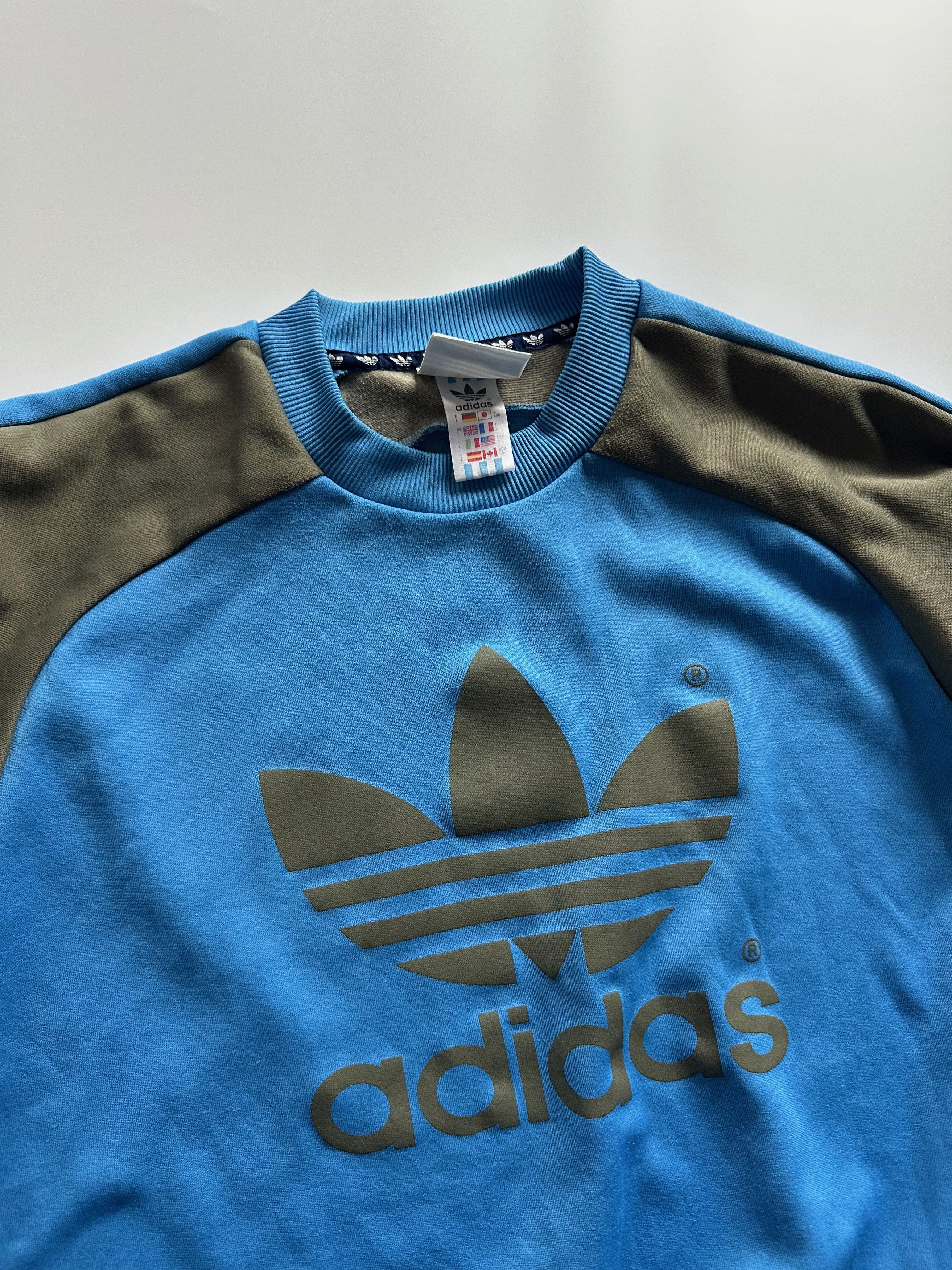 Adidas 90's Adidas Vintage Crew Neck sweatshirt blue Size US L / EU 52-54 / 3 - 8 Thumbnail