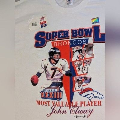 Delta 1999 Denver Broncos Super Bowl XXXIII John Elway T-Shirt XL Size US XL / EU 56 / 4 - 3 Thumbnail