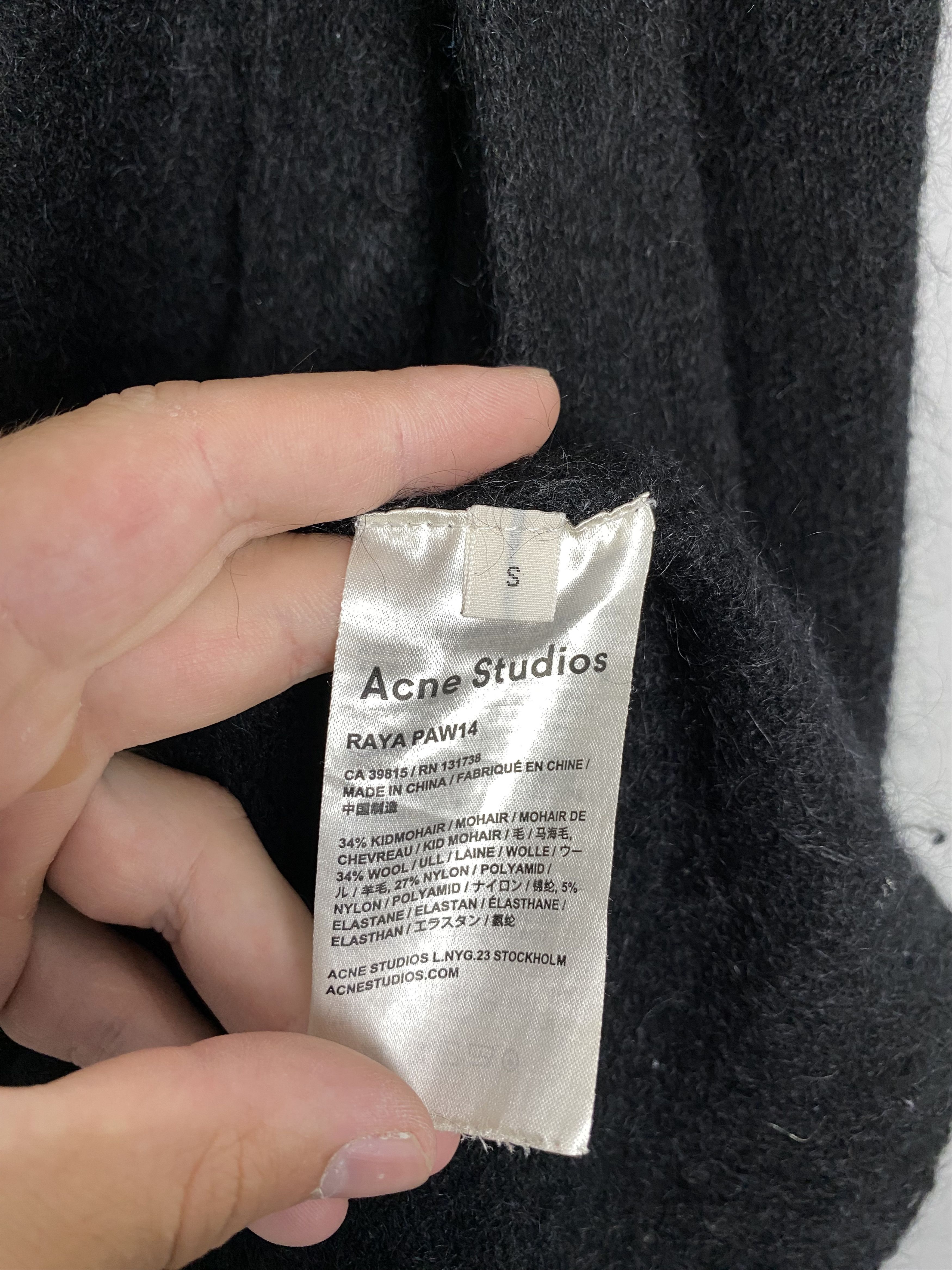 Acne Studios Acne Studios Raya Paw14 Mohair Wool Black Cardigan Size S / US 4 / IT 40 - 12 Thumbnail