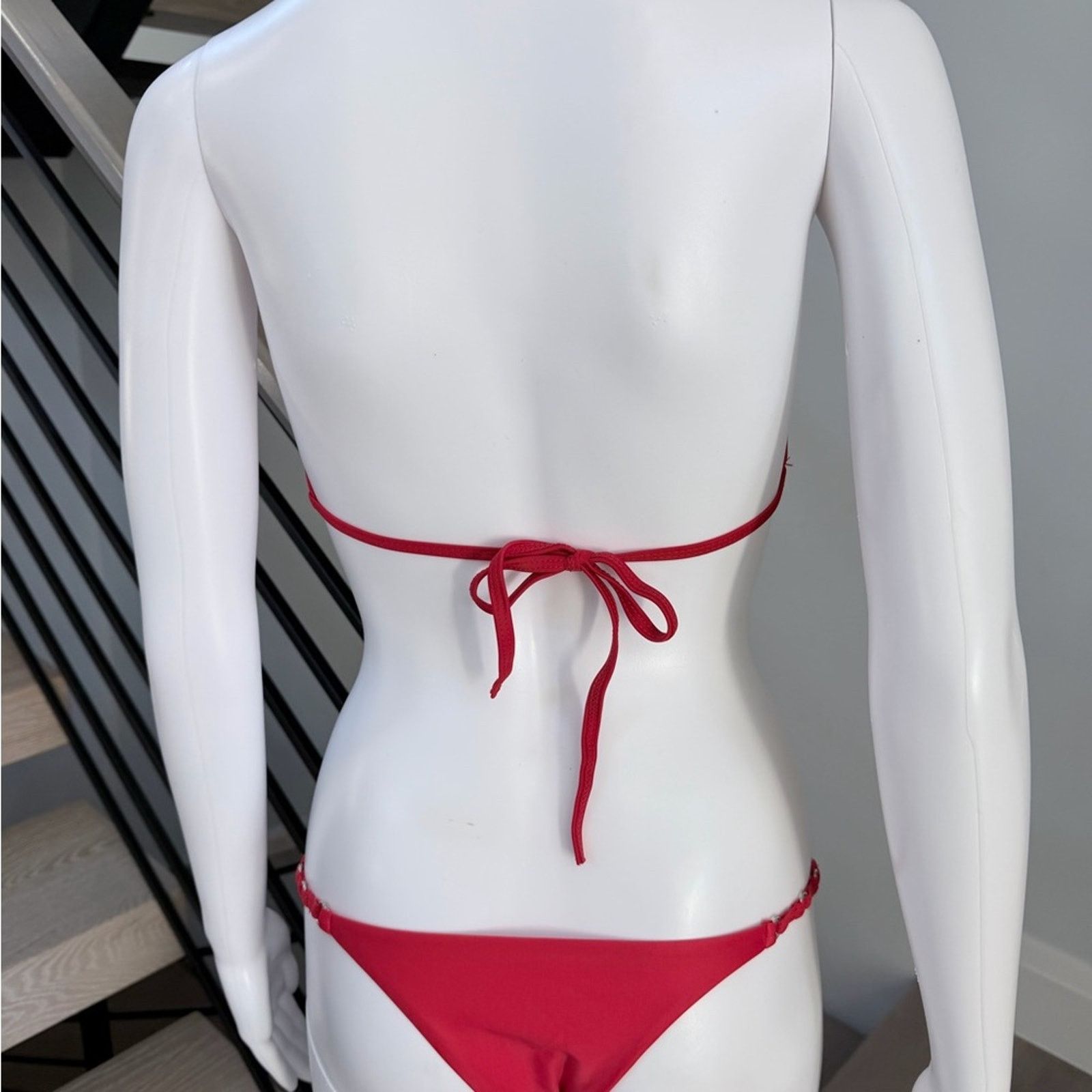 Other New Y2K Red Halter Bikini Swimsuit Set size XS Size ONE SIZE - 9 Thumbnail