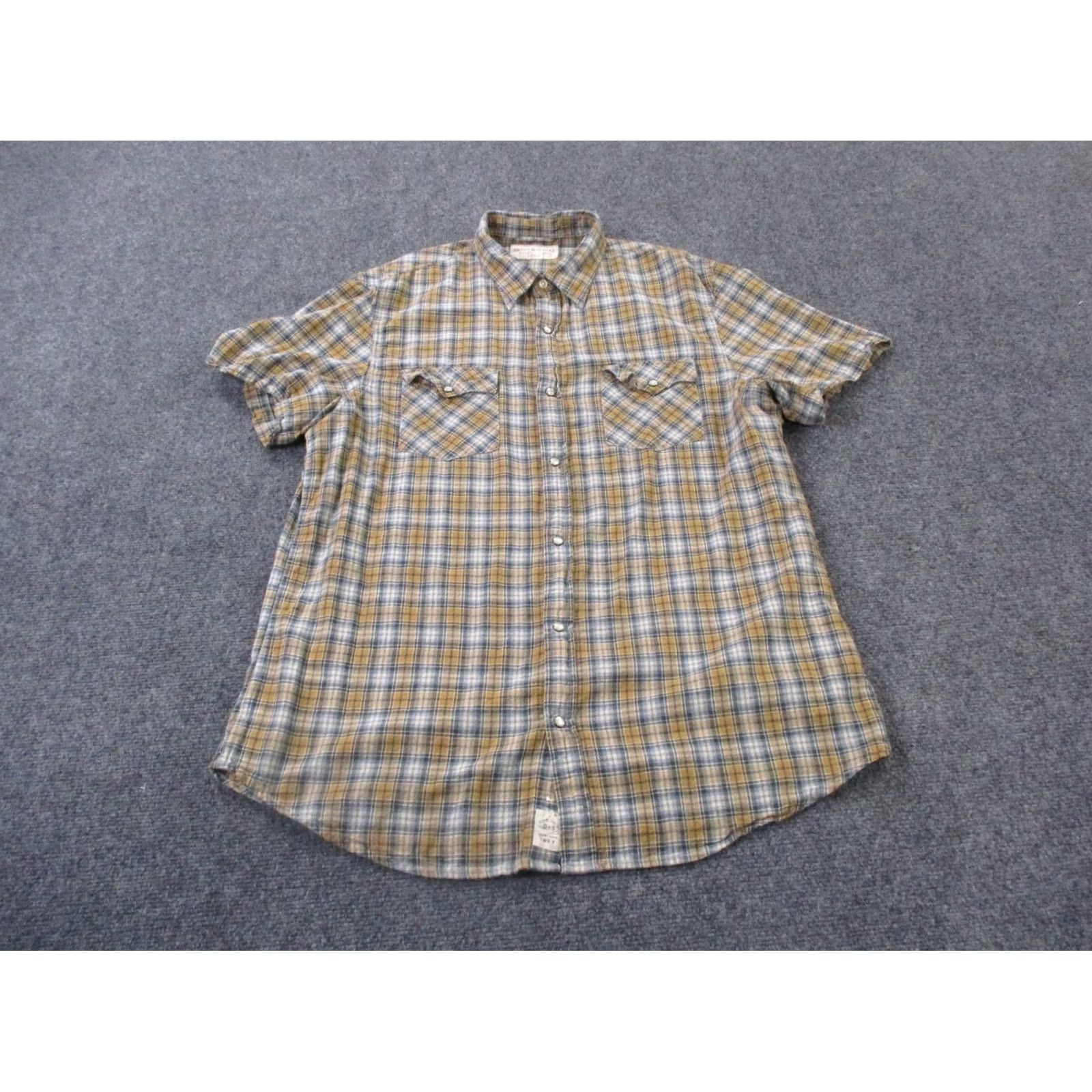 Ralph Lauren Denim & Supply Ralph Lauren Shirt Mens XL Plaid Lightweight Western Pearl Snap Shirt Size US XL / EU 56 / 4 - 2 Thumbnail