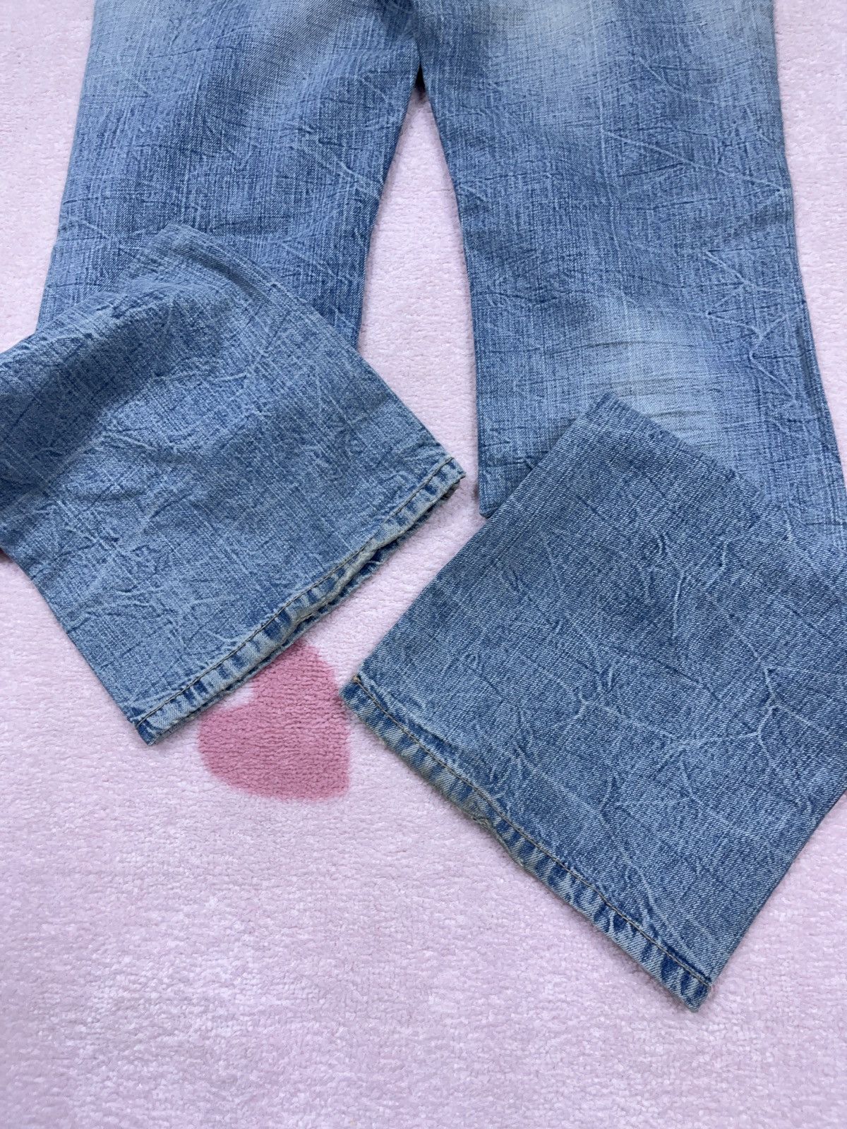 Japanese Brand × Vintage ➕ fishbone y2k vintage flares pattern aop jeans skate Size 30" / US 8 / IT 44 - 5 Thumbnail