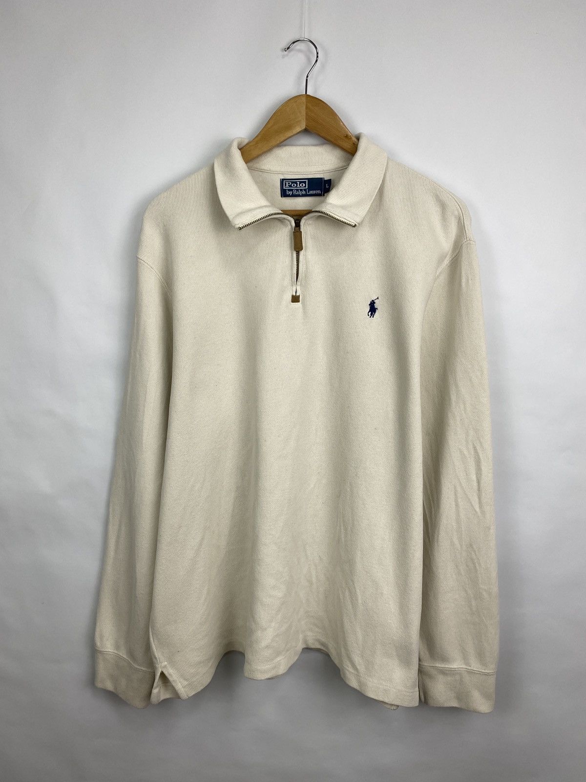 🇺🇸 Vintage 90s Ralph Lauren Knitted 1/4 Zip Sweater