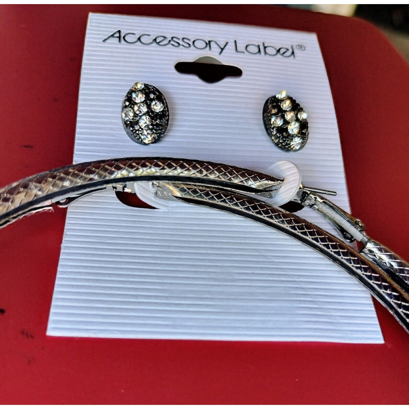 Other 2 Pairs Earrings Hoops Studs Fashion Jewelry Alloy Lot 3.5 i Size ONE SIZE - 5 Thumbnail
