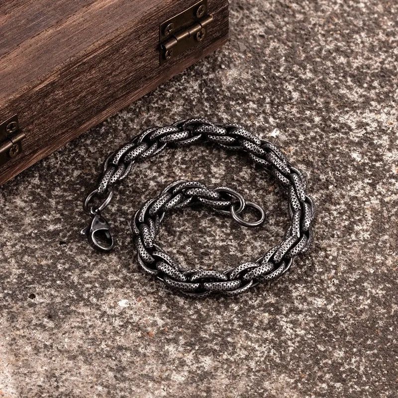 Vintage Vintage Oxidized Black Link Chain Bracelets Size ONE SIZE - 3 Thumbnail