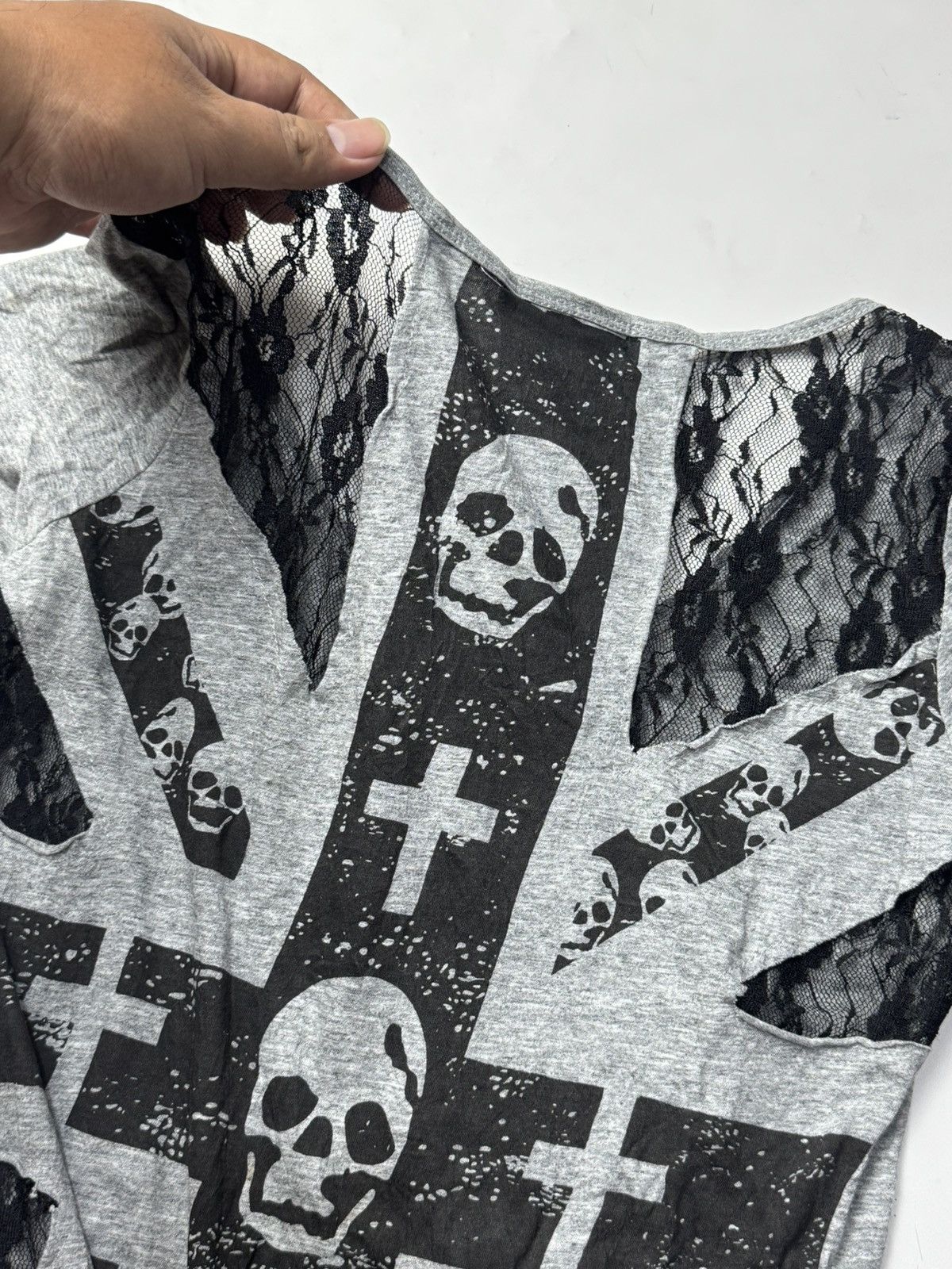 KMRii GOTHIC PUNK STYLED SKULL ENGLAND CROSSES Size US S / EU 44-46 / 1 - 5 Thumbnail