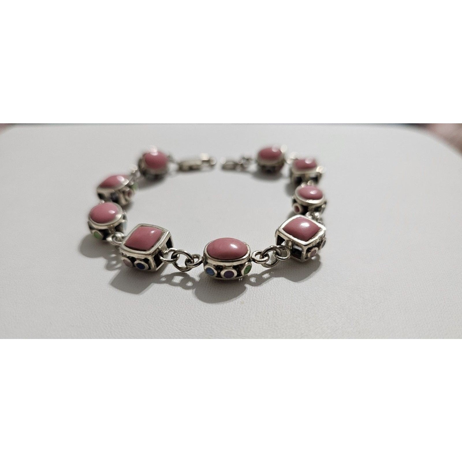 Pink Pink Conch Shell Bead Bracelet Silver 925 Size ONE SIZE - 5 Thumbnail