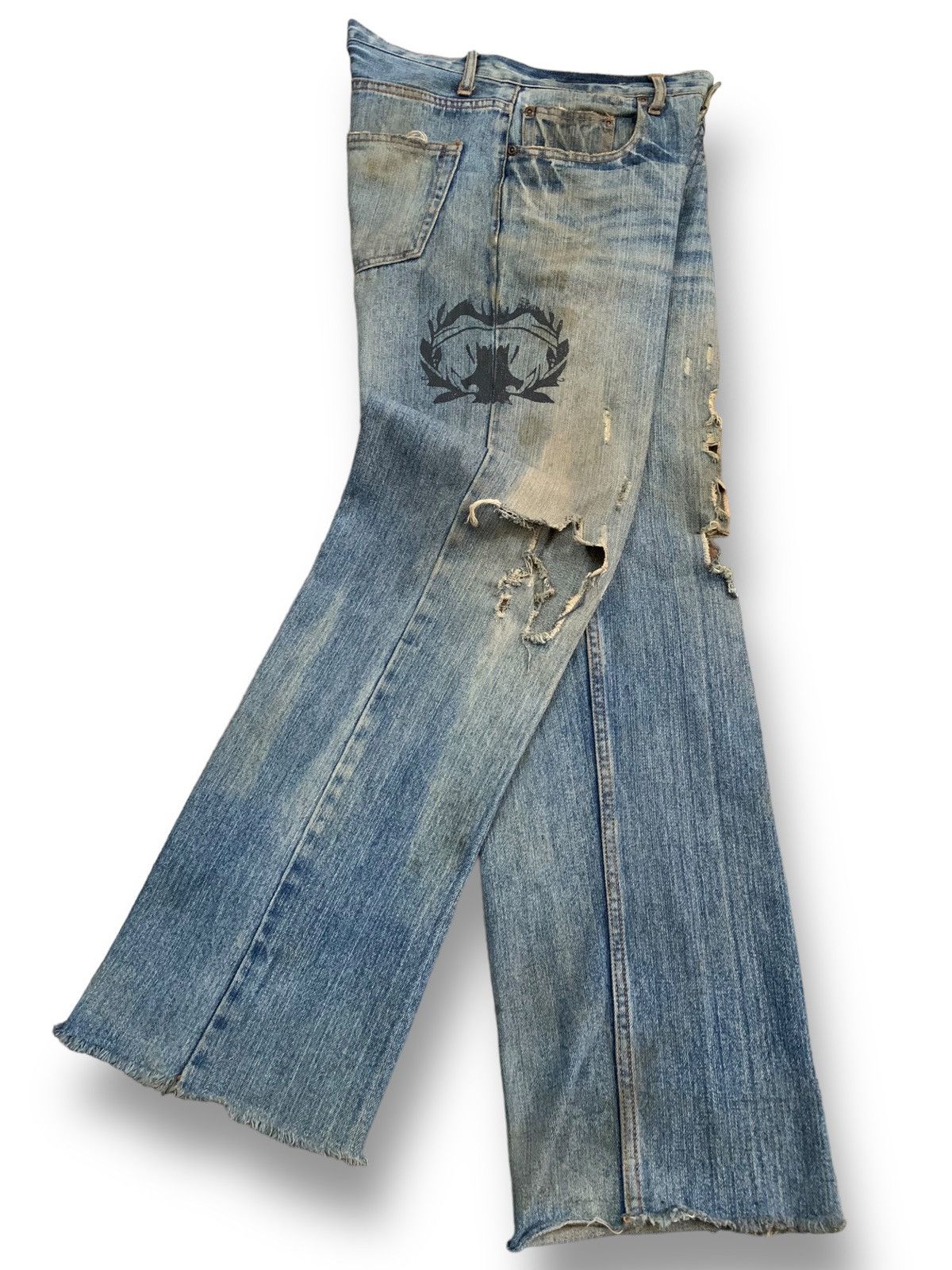 Ed Hardy Vintage Japanese Brand Mud Wash Distressed Grunge Jeans Size US 32 / EU 48 - 3 Thumbnail