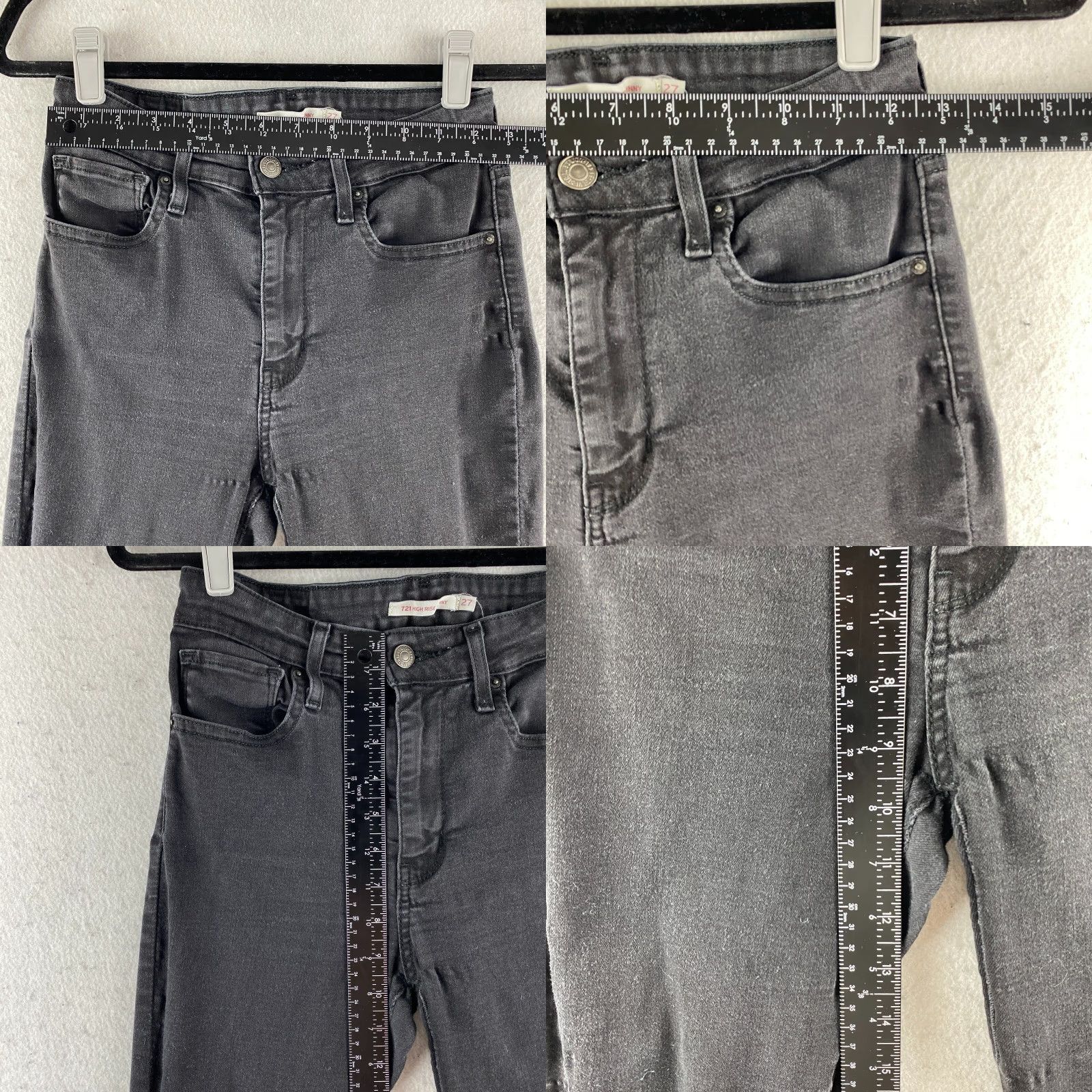 Levi's Levis Jeans Womens 27 Black High Rise Skinny Stretch Dark Wash Denim Pants Size 27" / US 4 / IT 40 - 8 Thumbnail